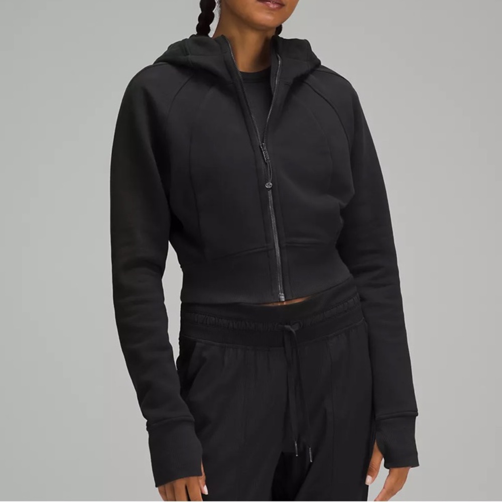 lululemon scuba crop zip up hoodie
